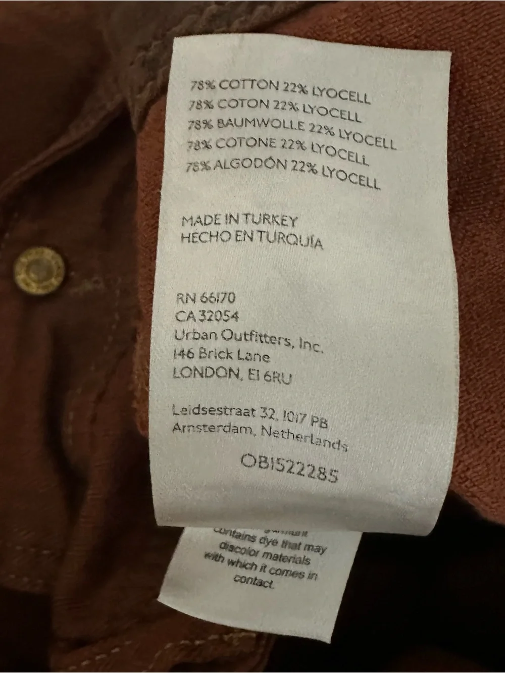 Free People Limited Edition Tennessee Slouchy Utility Jeans Ginger Brown